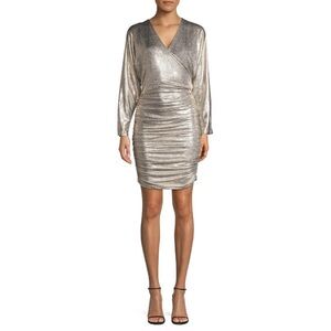 Alice + Olivia Silver Metallic Dress